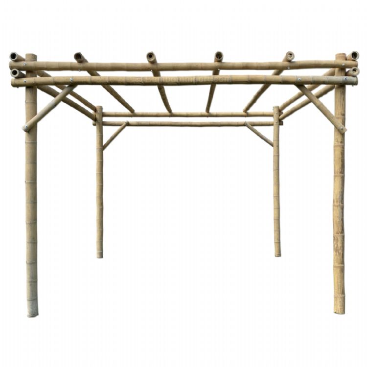 De bamboe pergola maakt ook deel uit van de catalogus De bamboe pergola maakt ook deel uit van de catalogus