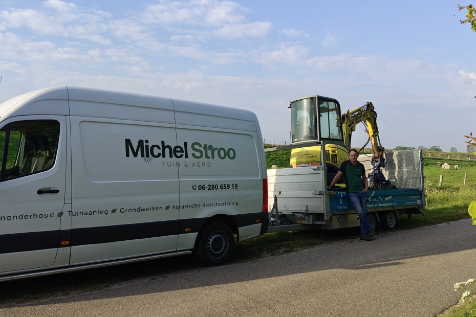 Winnaar Michel Stroo met de TwinTrailer