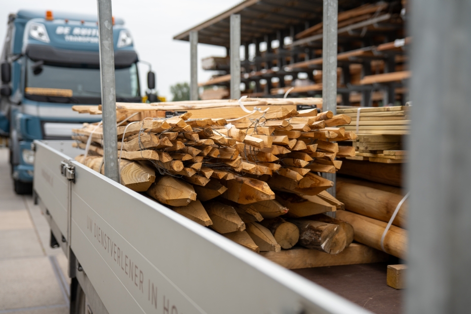 Elke bundel hout bevat een datamatrixcode