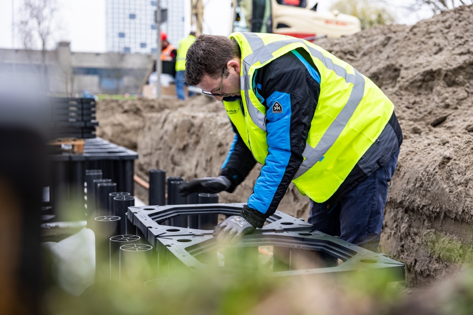 Paul Fransen bezig met installatie van TreeParker