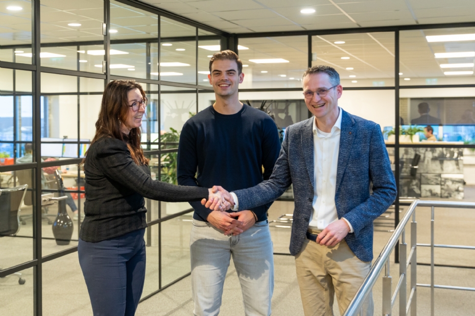 Buiter Beton en Become-IT sloegen twee jaar geleden de handen ineen. V.l.n.r.: Lydia Dragt, Raoul Troisfontaine en Leo Kodde