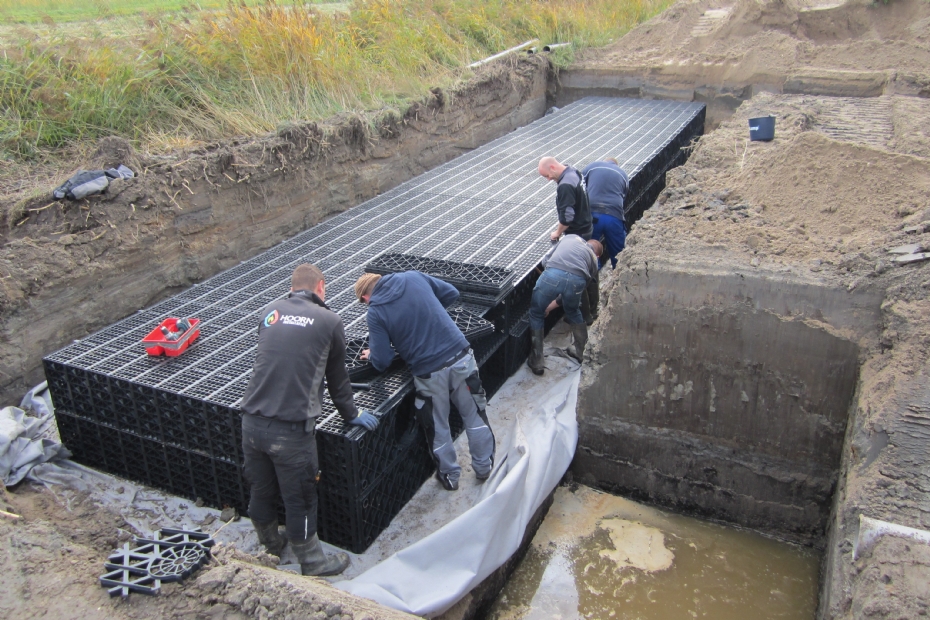 Aanleg van opslagsystemen van Wildkamp in Middelstum